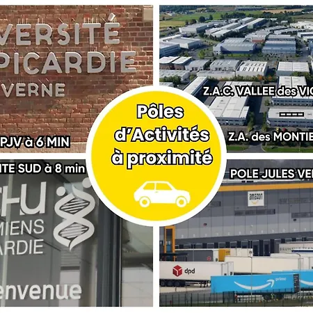 別荘 Le Triplex Confort I Parking Gratuit I Centre アミアン